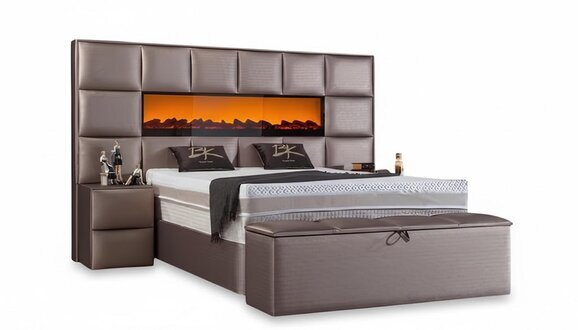 Betten Doppel Bettrahmen Design MÃ¶bel Bett Doppelbetten Kamin Deko Sofort
