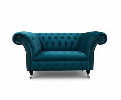 Eleganter Chesterfield Polstersessel â Luxus Textil Design Sofort