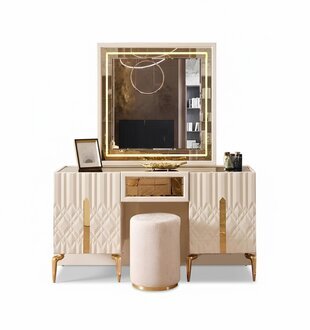 Modern Schminktisch Beige Schlafzimmer MÃ¶bel Schminktisch mit Spiegel Sofort