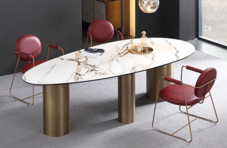 Esszimmer MÃ¶bel Edelstahl Oval Esstisch Tisch Design Tische Luxus MÃ¶bel Rund Neu Sofort
