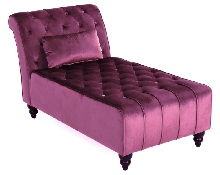 Lila Chaiselongue Chesterfield MÃ¶bel Liege Wohnzimmer Moderne Design