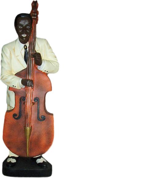 Design KontrabaÃ Figur Statue Skulptur Figuren Musiker Skulpturen Dekoration