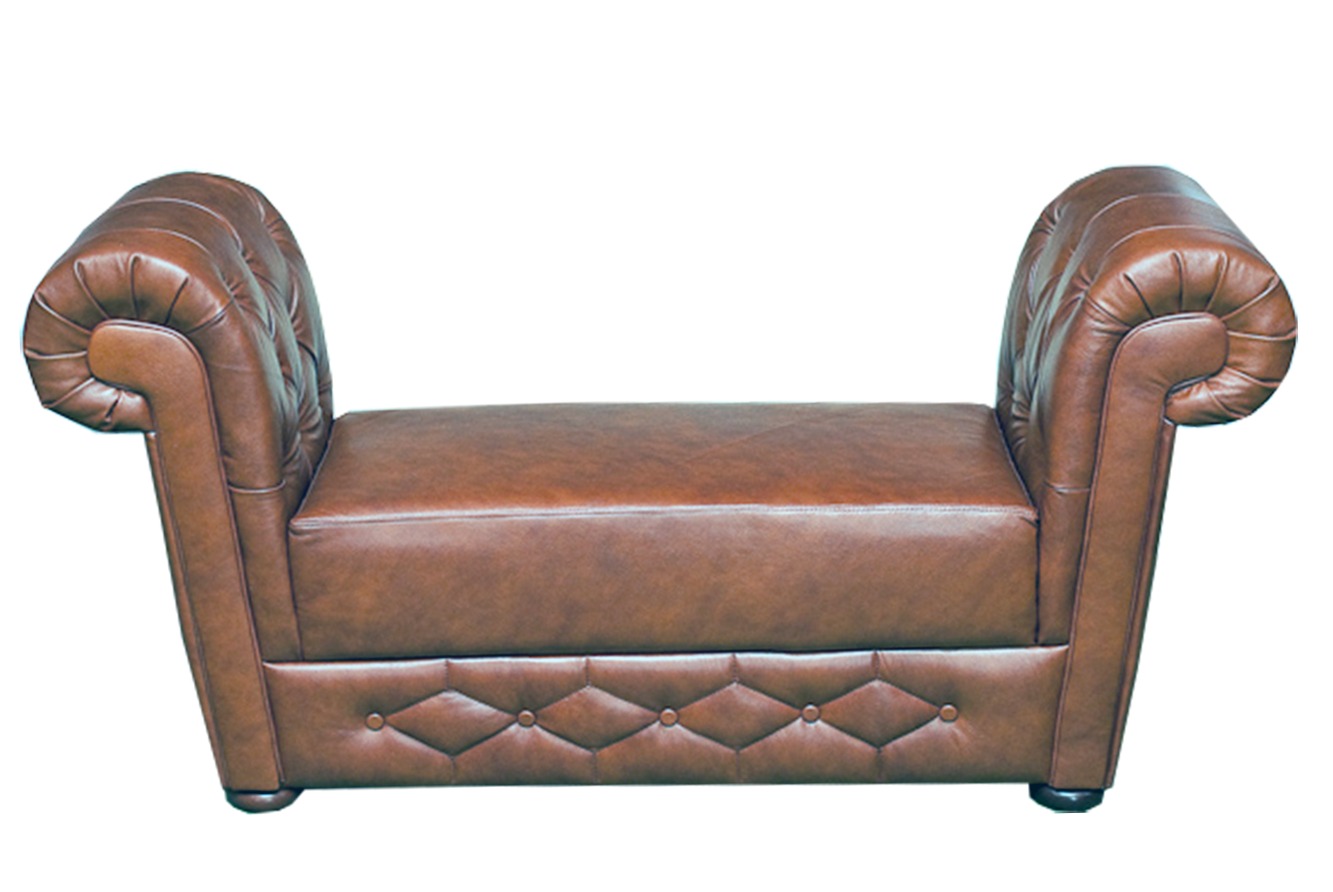 Chesterfield Hocker Leder Polster FuÃhocker Chaise Ottomane Pouf