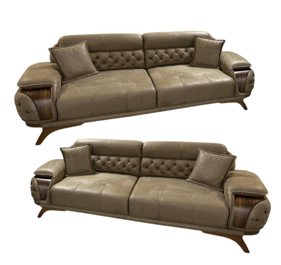 Modernes Sofa Set 3+3 Braun â Stilvolle Eleganz fÃ¼r Ihr Wohnzimmer Sofort