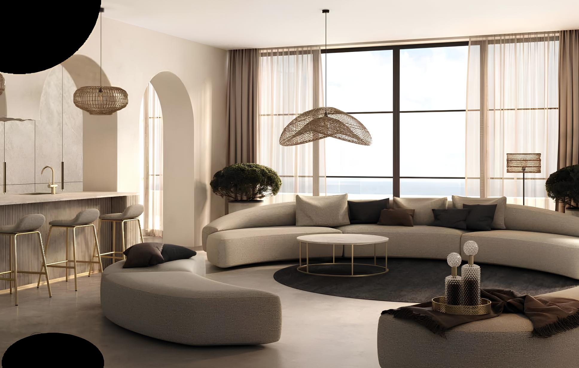 Modernes Ecksofa U-Form Wohnlandscaft Sofa Garnitur 3tlg. Luxus Neu