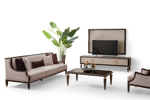 3-Sitzer, Couchtisch & TV-Board â gemÃ¼tliches Wohnzimmer Set