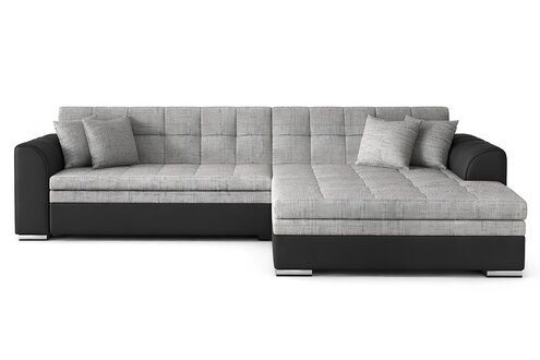 Wohnzimmer Ecksofa sofa Couch Textil Polster MÃ¶bel Grau Sofas Sofort
