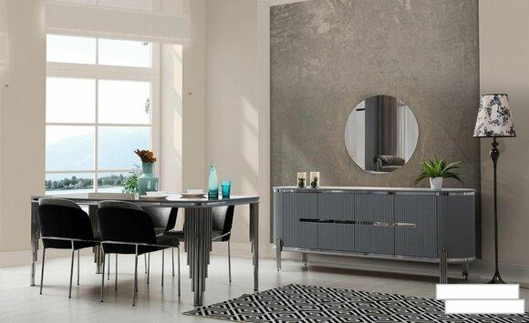Graue EsszimmermÃ¶bel Luxus Essgruppe Esstisch StÃ¼hle Essecke Set 5tlg