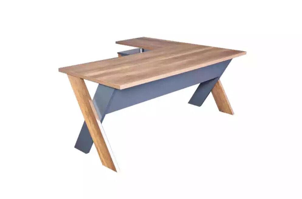 Luxus Schreibtisch Holz Tische BÃ¼ro Tisch Designer Tische Braun neu