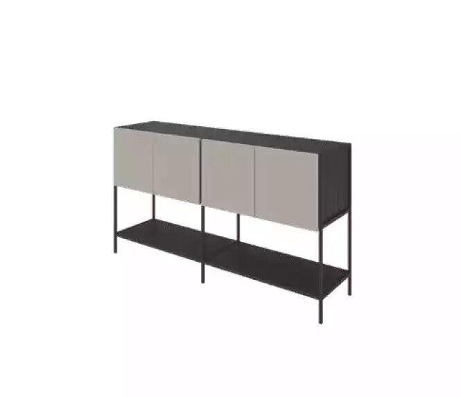 BÃ¼ro BÃ¼cherregal Holz Arbeitszimmer Regal MÃ¶bel Grau Holz Metall