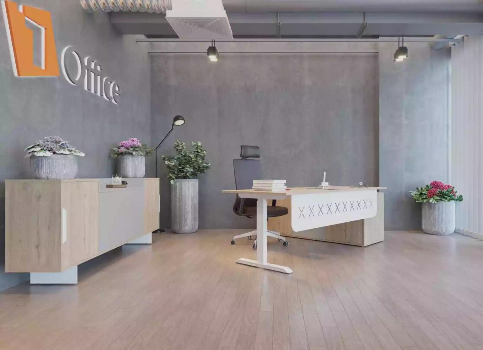 Eckschreibtisch Sideboard Arbeitszimmer Modern Holz BÃ¼ro Einrichtung
