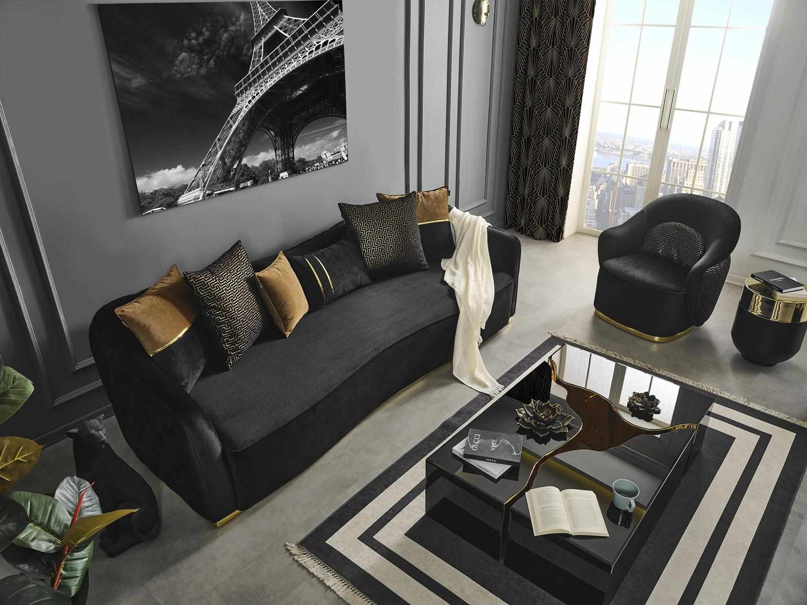 Komplett Set Sofagarnitur 41 Sitzer Couchtisch Wohnlandschaft 3tlg