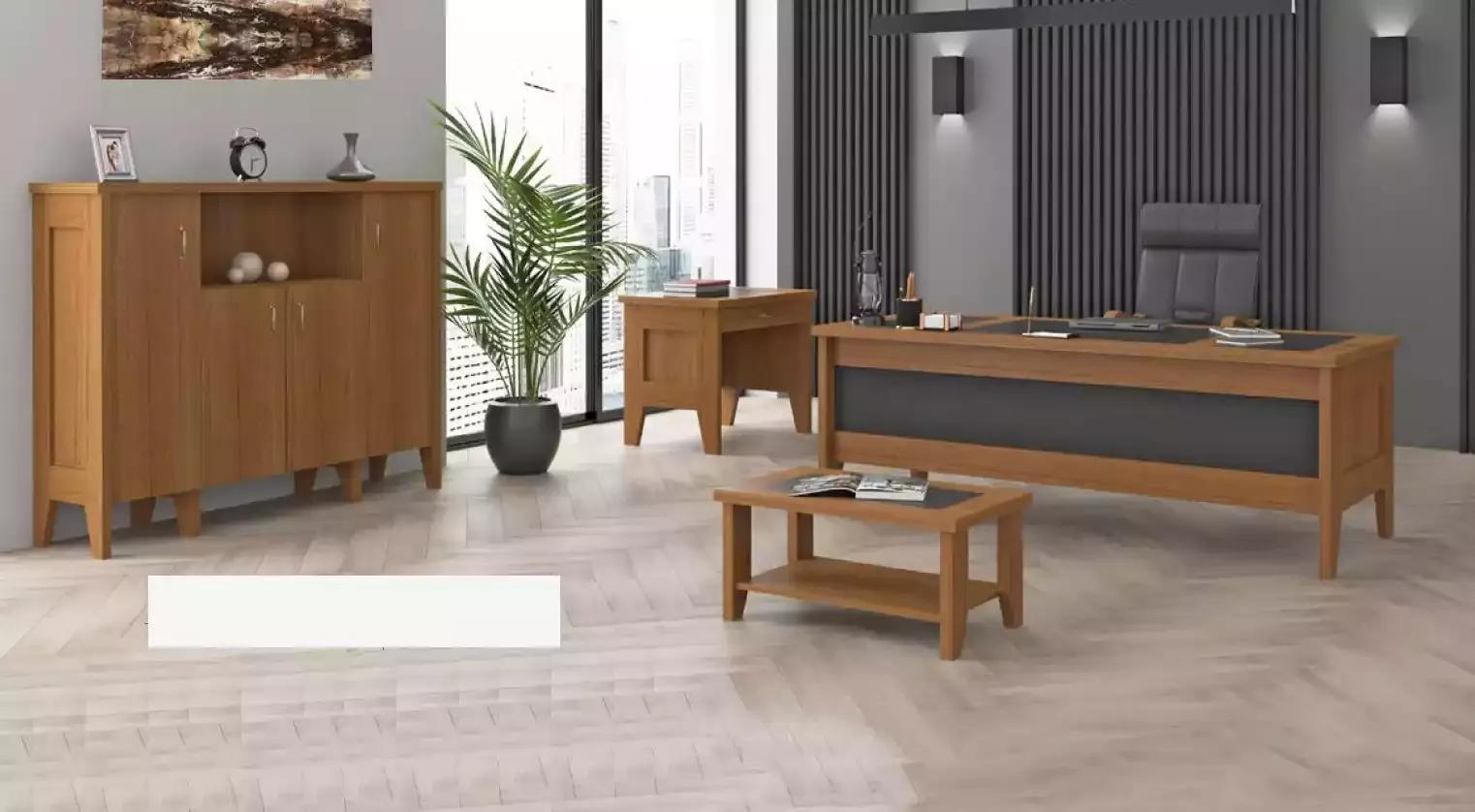 Komplettes BÃ¼ro Schreibtisch Einrichtung Couchtisch Schrank 4tlg