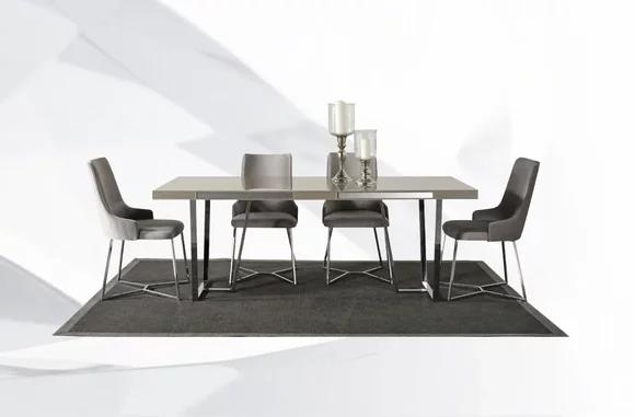 Essecke Esszimmer Gruppe Essgruppe Esstisch Stühle 7tlg Holz Grau