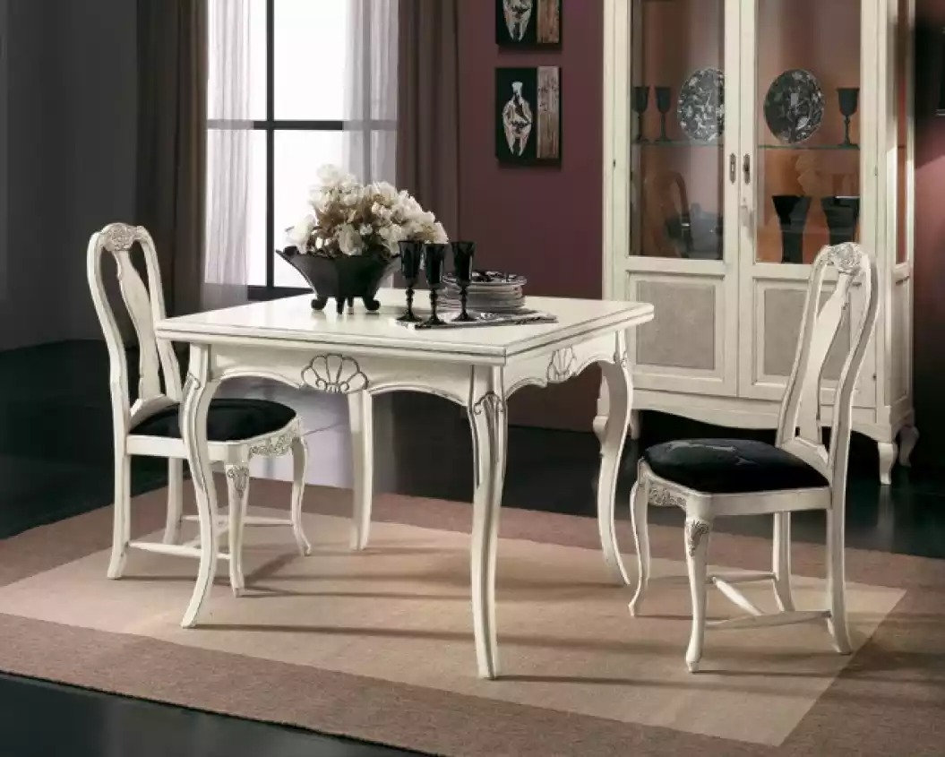 Garnitur Esstisch Essgruppe 5 tlg. WeiÃ Tische Neu 4x StÃ¼hle Gruppe