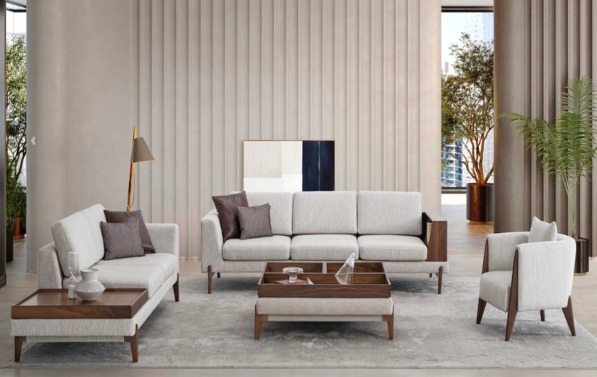 Wohnzimmer Set 2x Sofa Sessel Couchtisch Sofagarnitur Sets Couchen MÃ¶bel