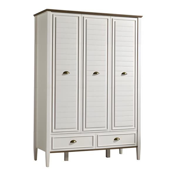 WeiÃer Holzschrank modern, gerÃ¤umig, stilvoll fÃ¼r Schlafzimmer