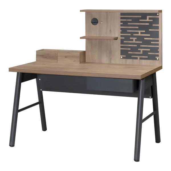 Brauner Holzschreibtisch im eleganten Design fÃ¼r BÃ¼ro und Home Office