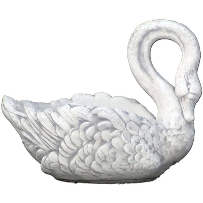 Massiver PflanzgefÃ¤Ã Blumenkasten Pflanztrog Schwan Blumentopf aus Steinguss