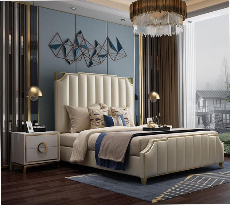 Bett 2x Nachttisch 3 tlg. Schlafzimmer Set Design Modern Luxus MÃ¶bel