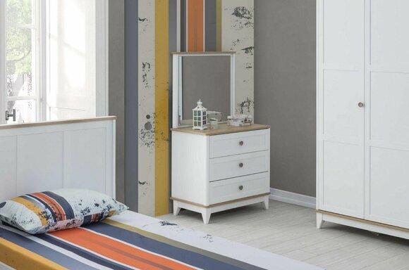 Kommode mit Spiegel Kommodenschrank Holz Kinderzimmer WeiÃ Holzschrank
