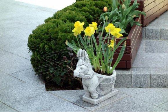 Blumenkorb Blumen Vase GefÃ¤ss Garten Terrasse Dekoration Figuren Statue