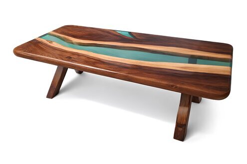 Couchtisch â exklusives DesignmÃ¶bel mit auÃergewÃ¶hnlicher HarzoberflÃ¤che Sofort