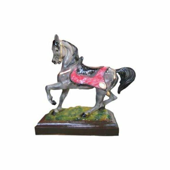 Pferd figur abstrakte figuren statuen moderne bunt bemalt neu 42cm statue