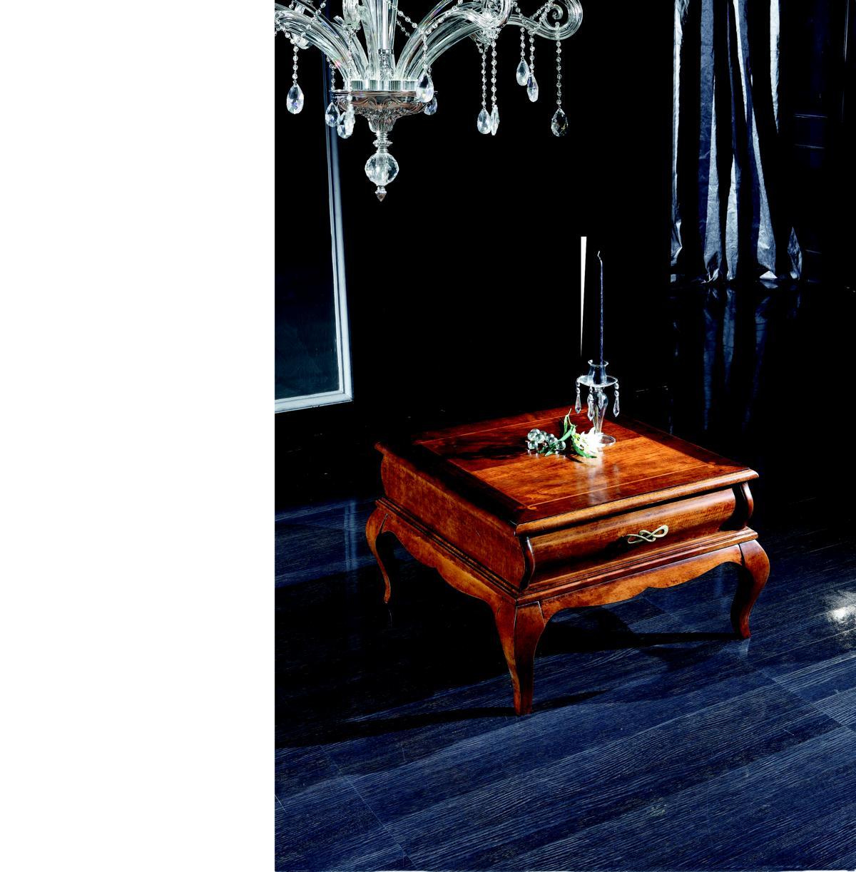 Holz Italienische MÃ¶bel Barock Stil Braun Luxus Couchtisch Wohnzimmer Tisch Neu