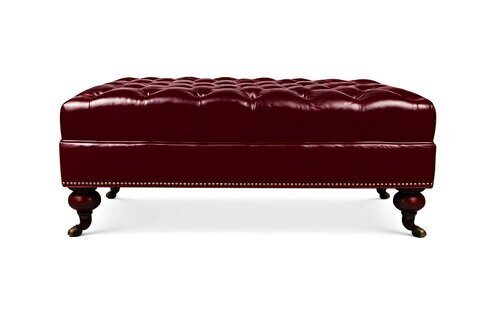 Designer Hocker Leder Luxuspolster Chesterfield FuÃhocker Ottomane Sofort