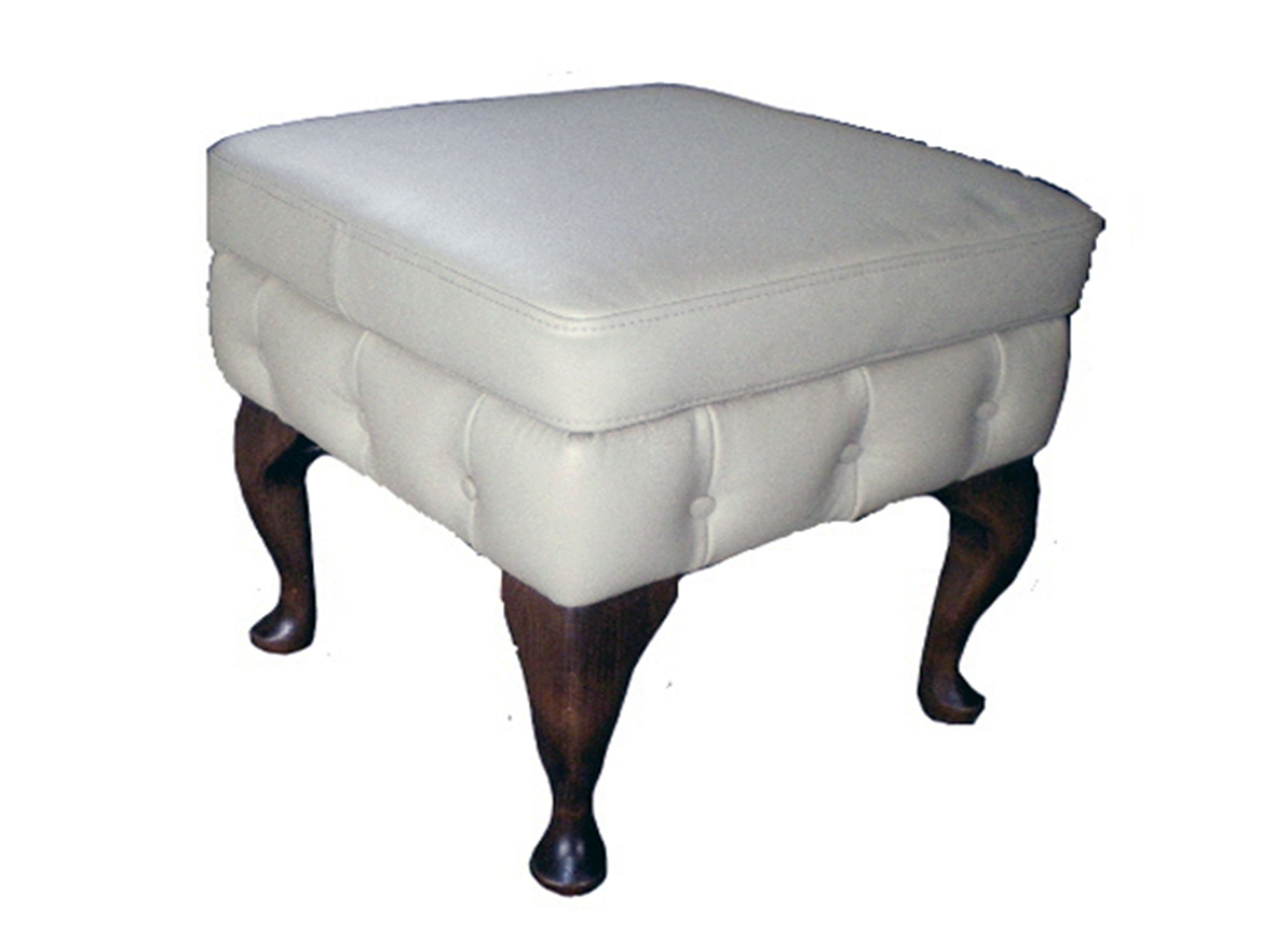 WeiÃ Hocker Chesterfield Beistellhocker Ottomane Couch Leder Stoff Textil