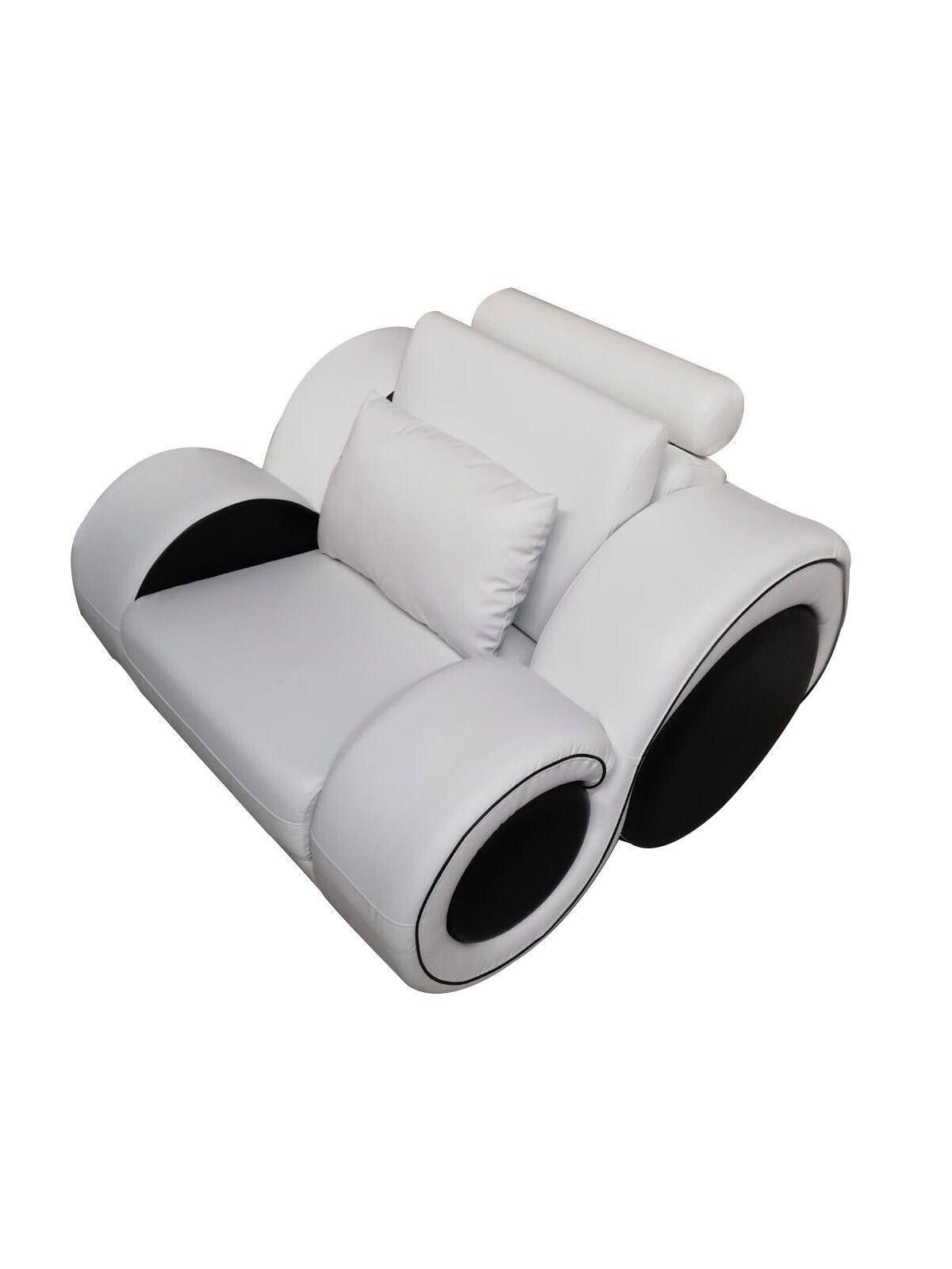 Designer Sessel Relax Chair FuÃstÃ¼tz Couch Racing Gamer WeiÃ Schwarz SOFORT