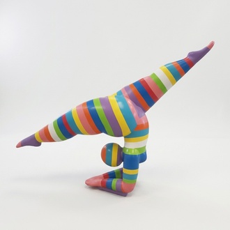 Abstrakte Figur Statue Ballerina Statuen Garten Bunte Dekoration Moderne