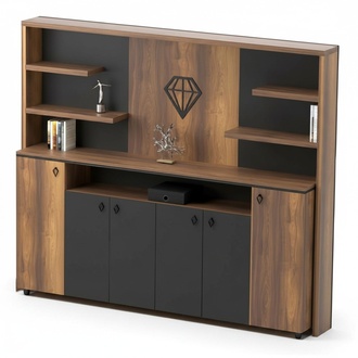 Anrichte BÃ¼roschrank Ablageschrank Archivschrank Sideboard Braun Grau