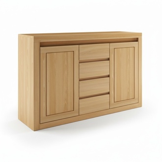 Anrichte Kommode Massivholz SchrÃ¤nke Echtes Holz Eiche 140x90cm Kommoden Schrank