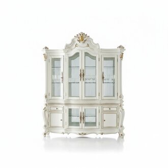 Anrichte Luxus Schaufenster Vitrine Glas Schrank Antik Stil MÃ¶bel Barock