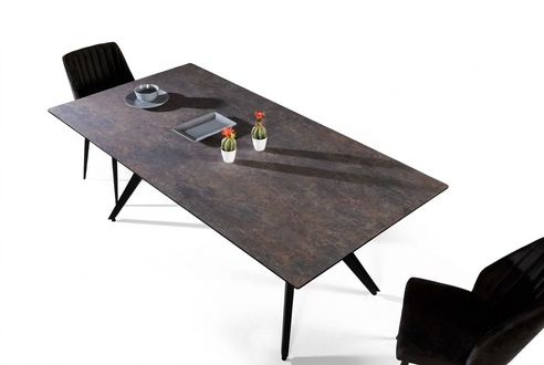 Ausziehbarer Esstisch Esszimmertisch KÃ¼chentisch Holz Schwarz Tisch