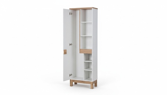 Badschrank Hochschrank Schrank Aufbewahrung Dekorative Badezimmer WeiÃ Bad