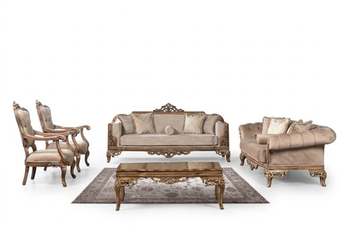 Barock Wohnzimmer MÃ¶bel Set Couch Sofa Polster Garnitur Tisch 5tlg.
