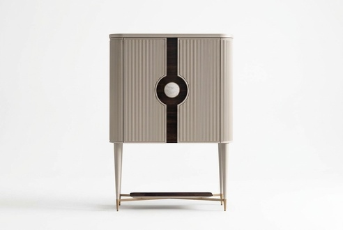 Barschrank Schrank Holzschrank Holz Bar Beige GetrÃ¤nke Design Flaschen