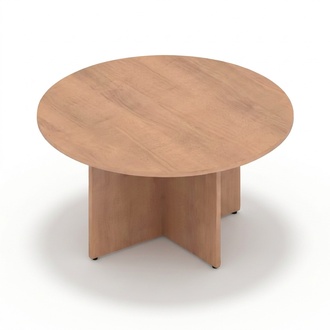 Beige Rund Schreibtisch Holztisch Tisch Arbeitstisch Wohnzimmer BÃ¼romÃ¶bel