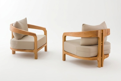 Beige Stoffsessel im modernen Design, 2er-Set, elegante AuÃenmÃ¶bel