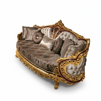 Beige Stoffsofa 3-Sitzer klassisches Design gemÃ¼tlich