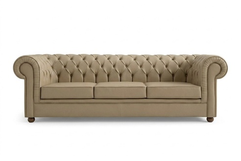 Beiger Chesterfield Dreisitzer BÃ¼romÃ¶bel Sofa Polstersofas Luxus MÃ¶bel