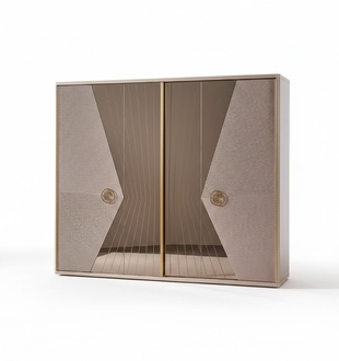 Beiger Kleiderschrank HolzschrÃ¤nke Schlafzimmer MÃ¶bel Edelstahlschrank