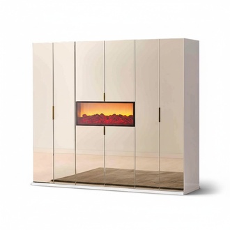 Beiger Schlafzimmer Kleiderschrank Designer Garderobe Edle HolzschrÃ¤nke