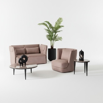 Beiger Textil-Sessel im modernen Stil