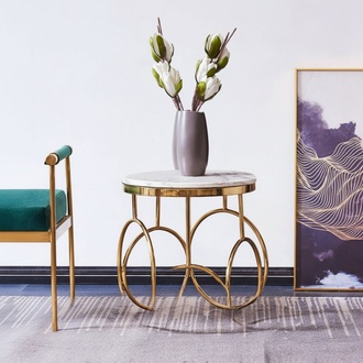 Beistelltisch Tisch Beistell Designer MÃ¶bel Gold Rund Edelstahl Tisch