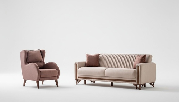 Bequeme Sofagarnitur 3+1 Sitzer â Stilvolles Design fÃ¼r komfortables Wohnen