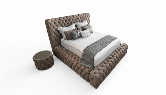 Bett 2x Nachttisch 3 tlg. Schlafzimmer Set Design MÃ¶bel Neu Modern Luxus Betten